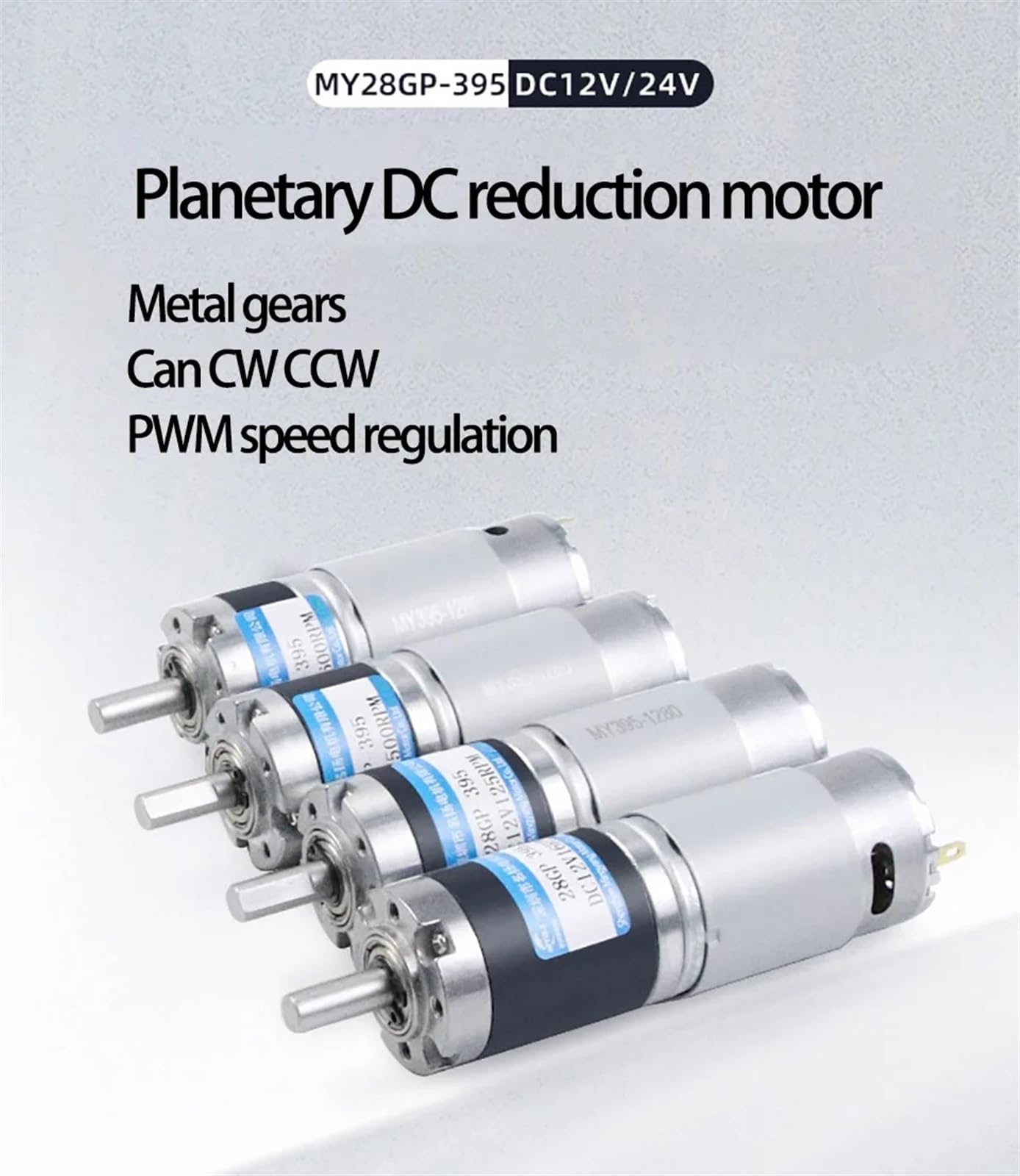 Mikrosilnik redukcyjny DC 12 V, 24 V, niski moment obrotowy, może CW CCW elektryczny silnik z przekładnią planetarną 28GP-395 (12 V Motorand, 25 obr./min)