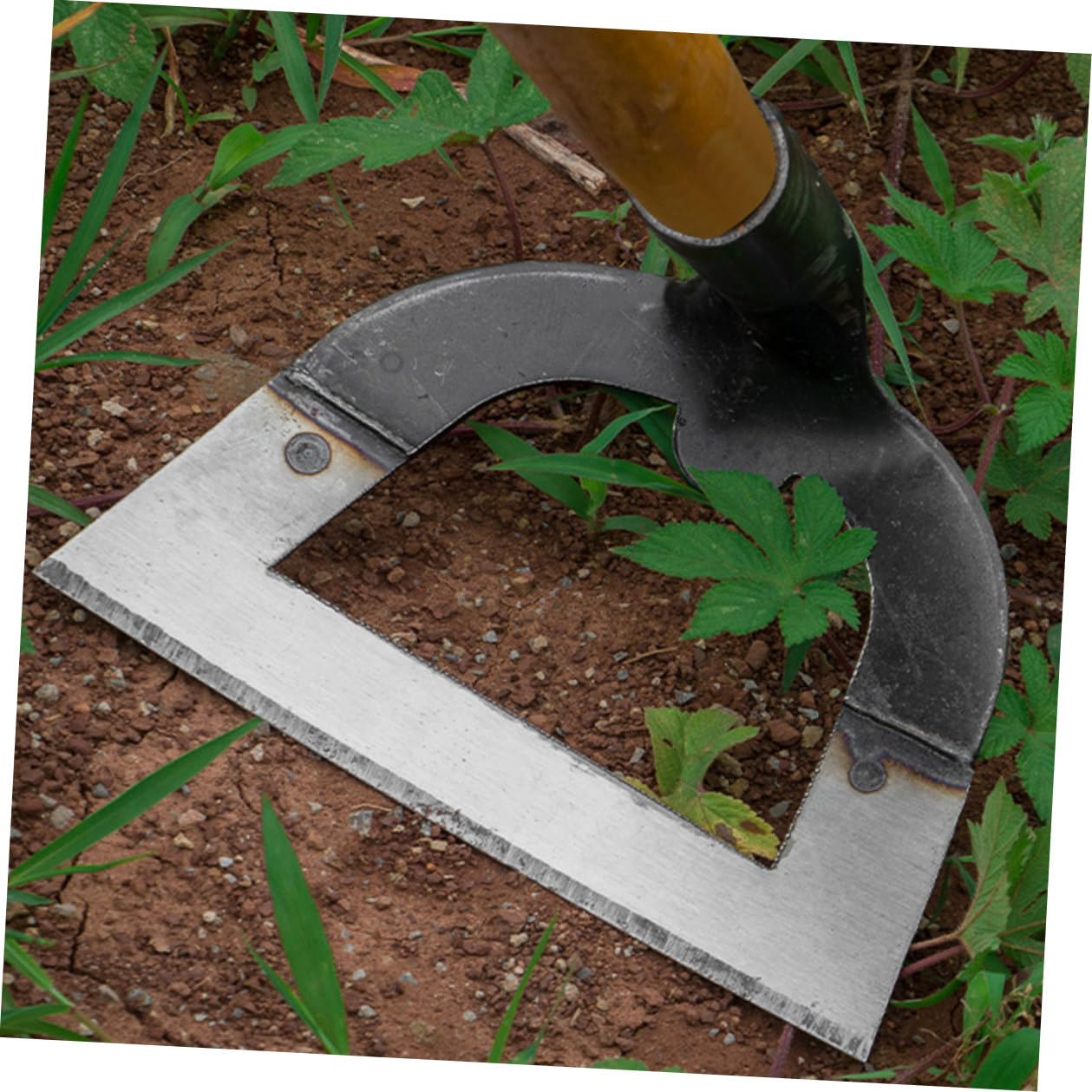 Attrezzo Manuale Resistente e Leggero Design Cavo in Acciaio Inossidabile Strumento da Giardino per Diserbo e Lavorazione del Terreno per Aratura e Semina