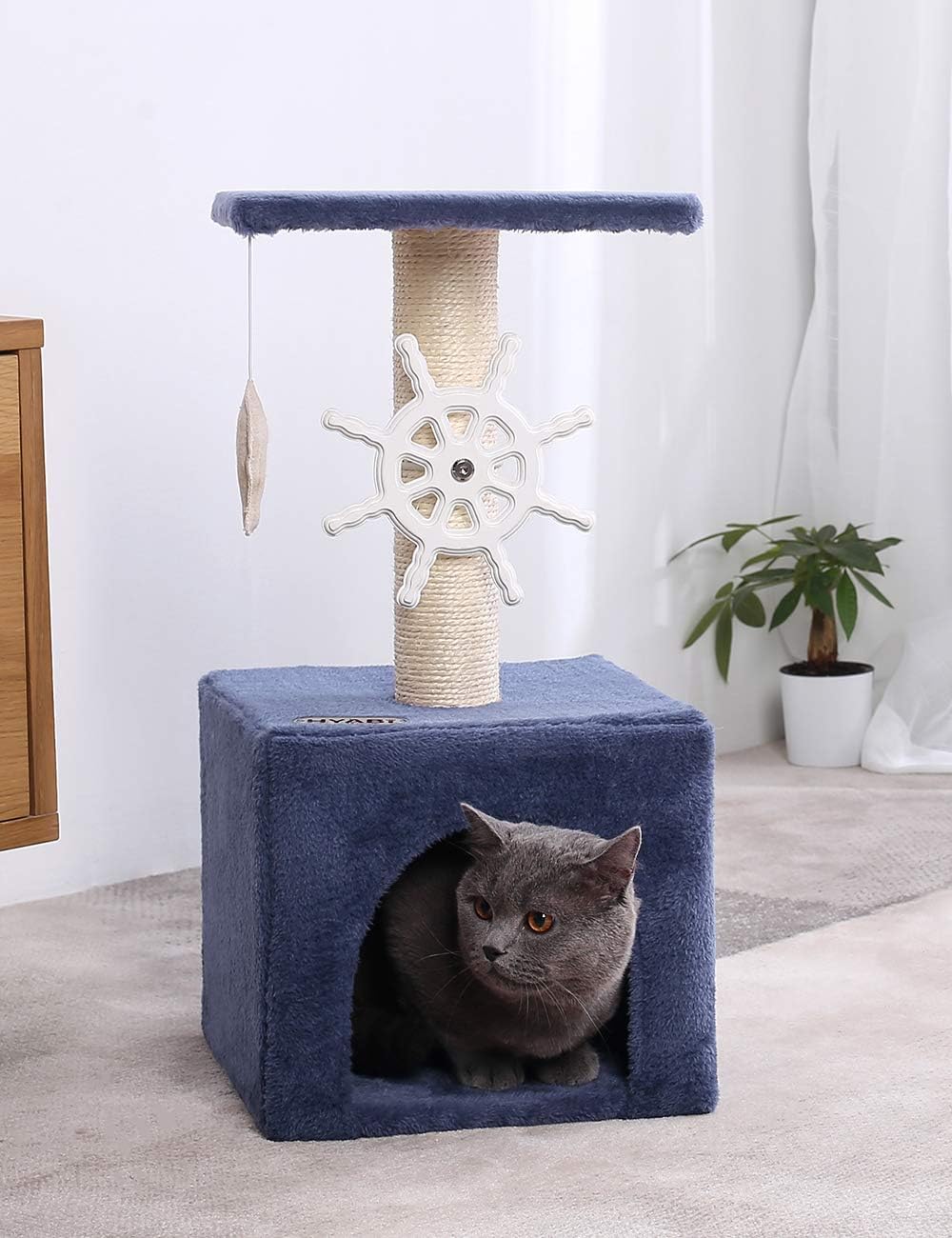 HYABI 53inches Multi-Level Cat Tree Comfortable Luxury Cats Perched Kitten Activity Play House : Pet Supplies