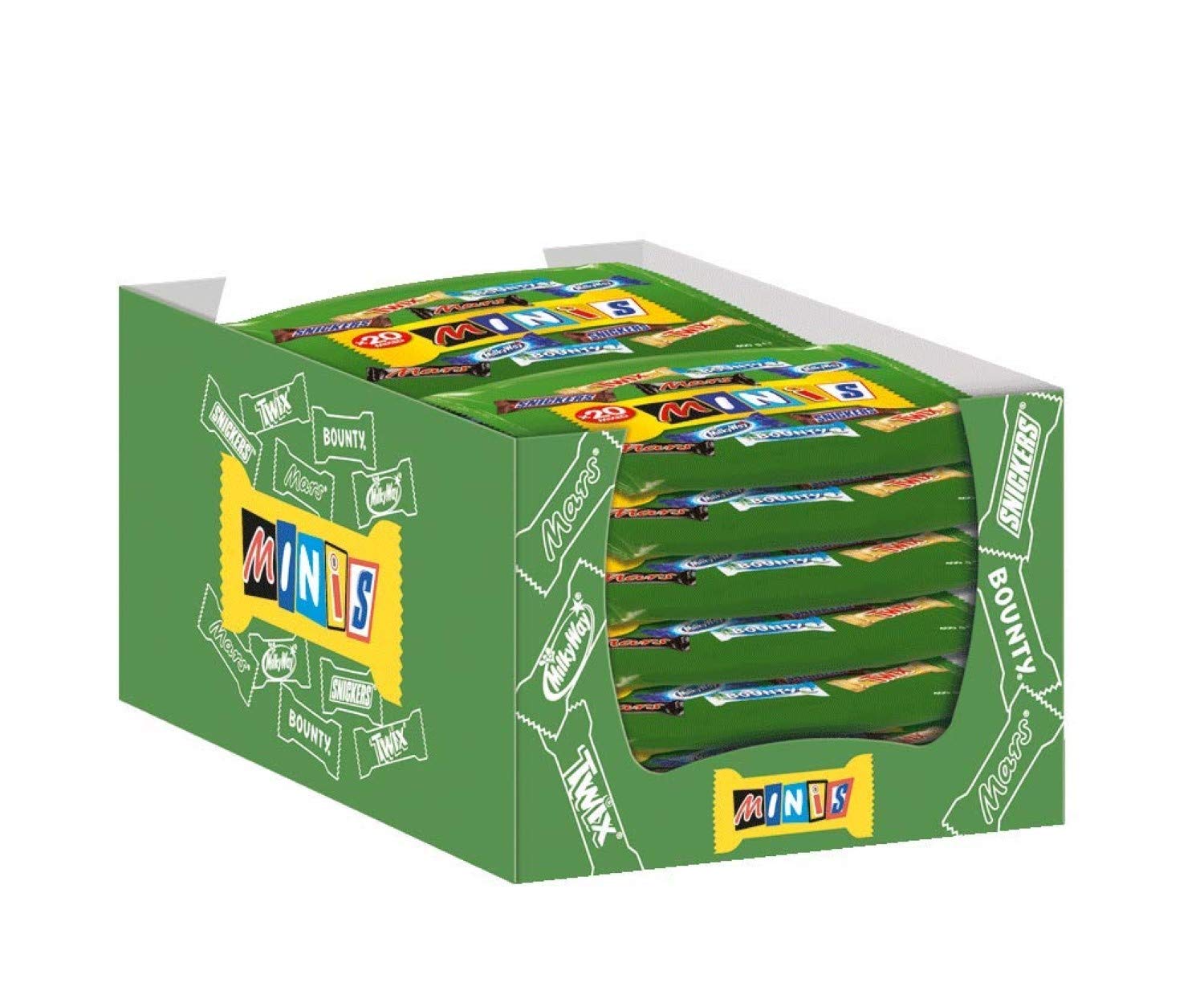 Mixed Schokoriegel | Minis | 12 Packungen in einer Box (12 x 400 g)
