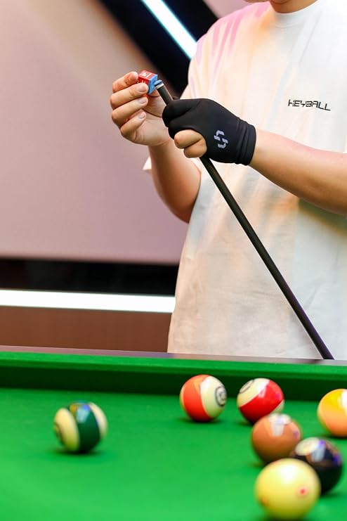 Billiard Pool Gloves for Left Hand 3 Finger, Splicing Process, Snooker Cue Sport Glove Popular Sizes for Men & Women