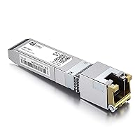 Vista 4 de H!Fiber - Paquete de 10 transceptores SFP+ RJ45 de 10 Gb, módulo de cobre Ethernet 10Gbase-T SFP+ Ethernet 10G5G2.5G, CAT.6a7, 98.4 ft, para Cisco