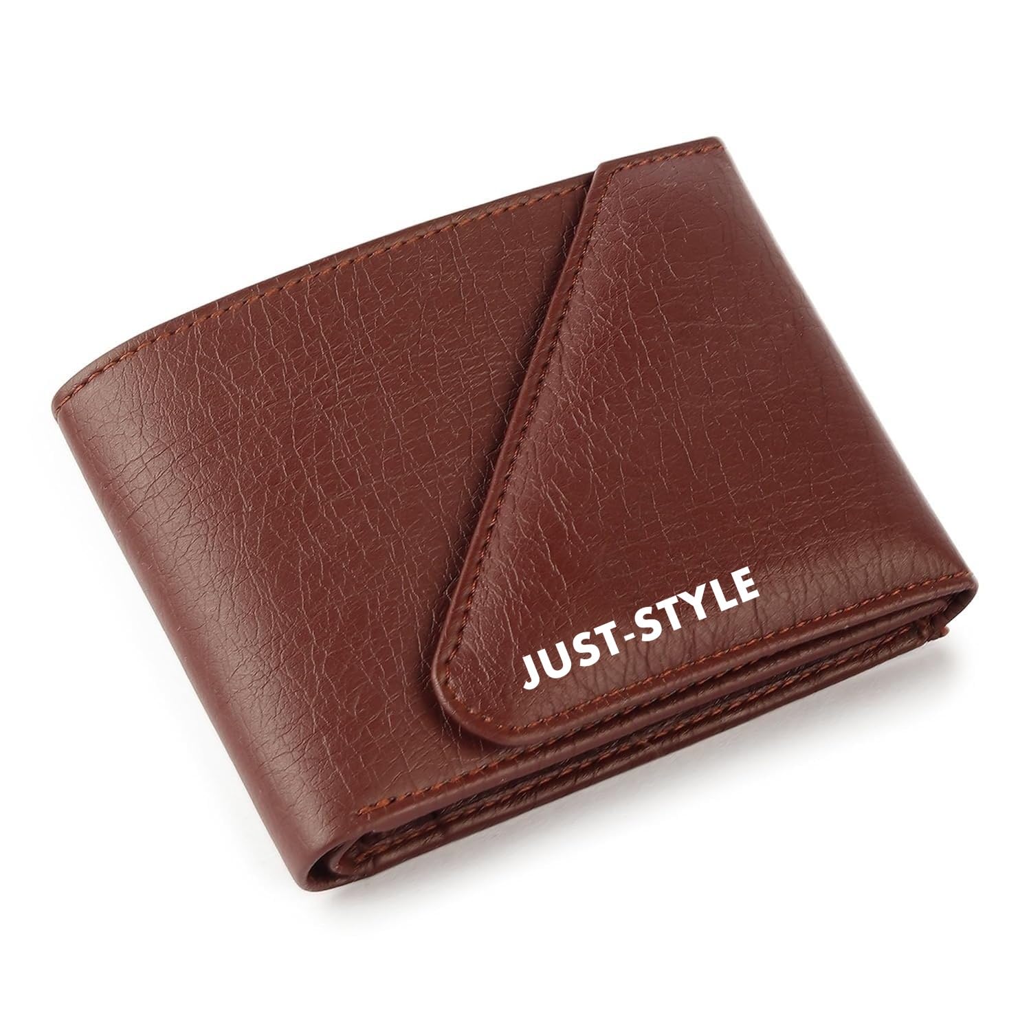 Edge Cut Design Artificial Leather Wallet for Men | 3 Card Slots I 2 Currency & 2 Secret Compartments I 1 Id Card Slot & Coin Pocket-image-19