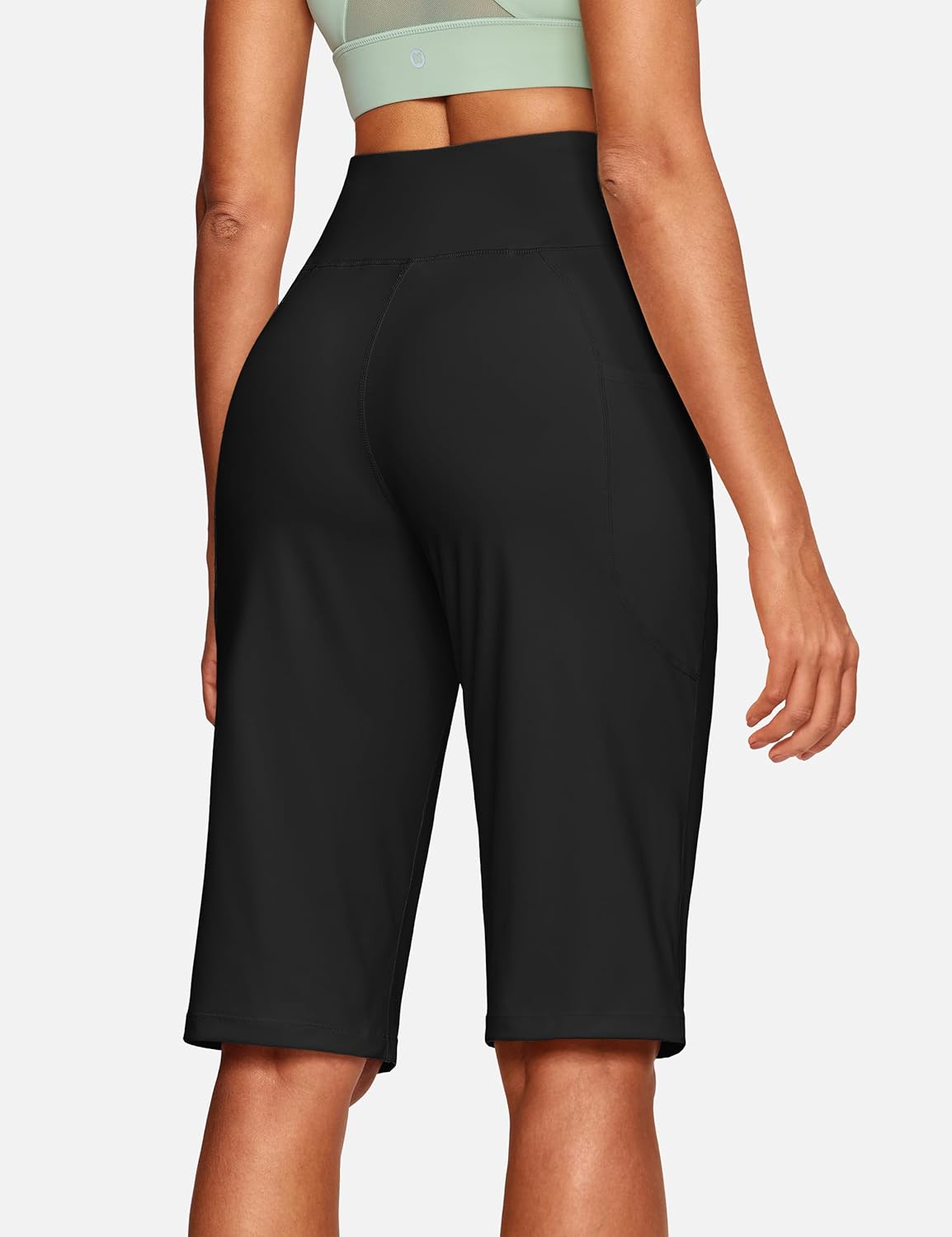 15"/ 18"/ 21" Capri Pants for Women High Waist with Pockets Women's Capris Workout Yoga Pants Loose Straight Leg - Image 2