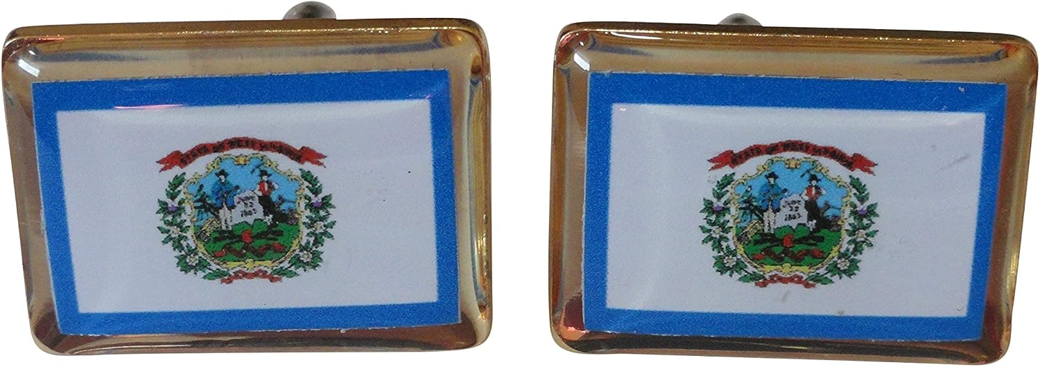 West Virginia State Flag Cufflinks, Lapel Pins, Tie Bars, Earrings, Jewelry and Accessories