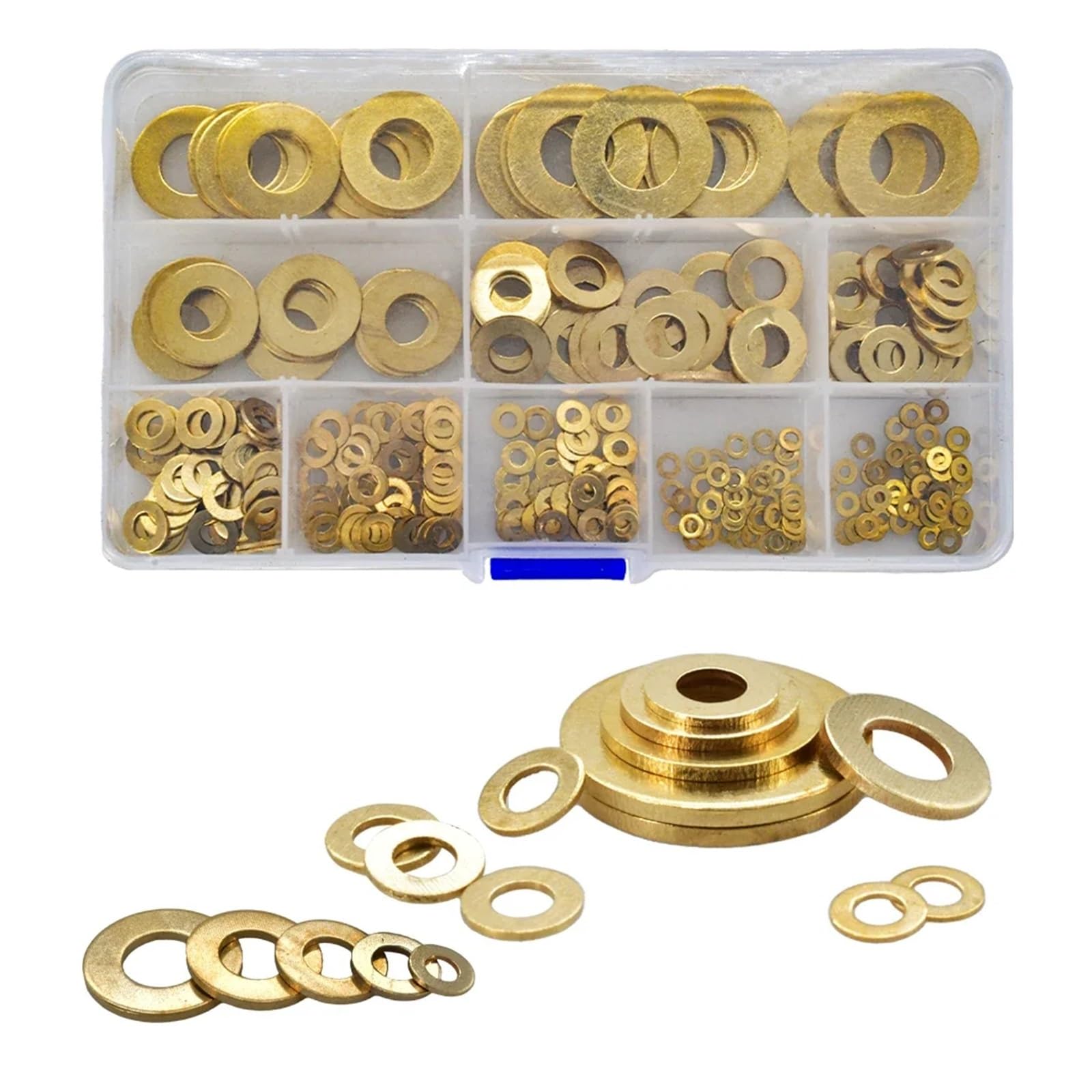 Flache Kupfer-Unterlegscheiben M2 M3 M4 M5 M6 M8 M10 M12 M14 M16 M18 M20 M22 M24 Messing Kupfer Edelstahl Aluminium flache Unterlegscheiben Dichtungen Abstandshalter Kit