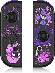 Mhwlhbx Générique Manette pour Swich, Remplacement Manette snas fil L/R Switch compatibles avec Switch/Lite/OLED, supportant le contrôle de mouvement/réveil/vibration double-Purple