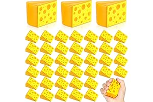 24 Pack Cheese Heads for Squeaky Stress Relief and Delightful Decorations