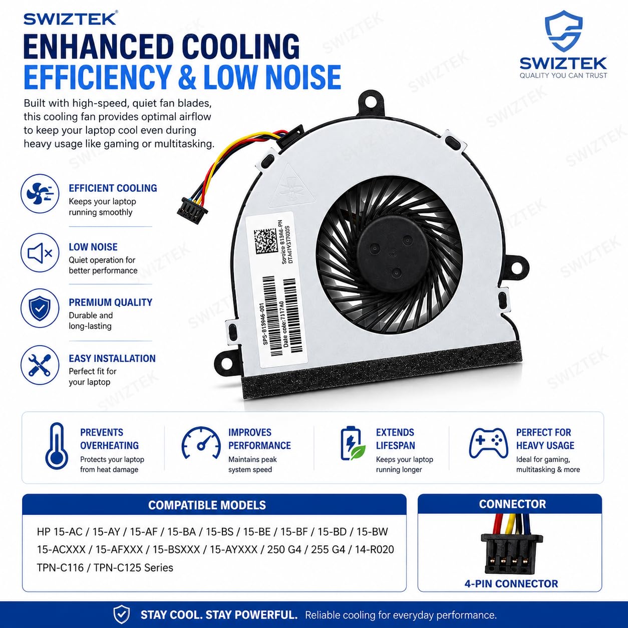 Laptop CPU Cooling Fan - HP 15 Series -2