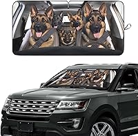 Vista 34 de GENANY Parasol Divertido para Parabrisas de Pareja de Perros Golden Retriever Lindos para Coche SUV Camión (55x30 Pulgadas), Parasol