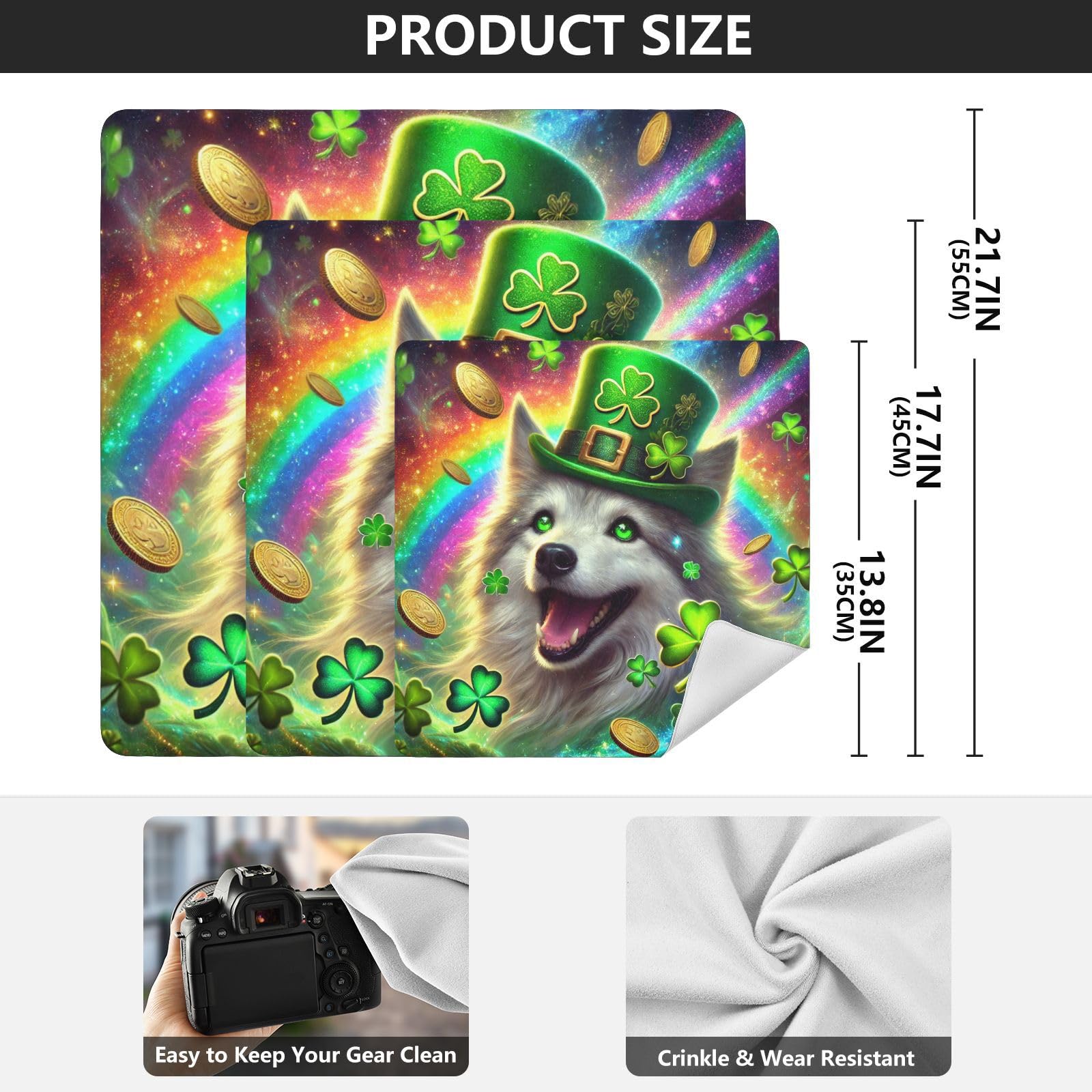 Lucky Dog St Patricks Camera Lens Wrap 21.7