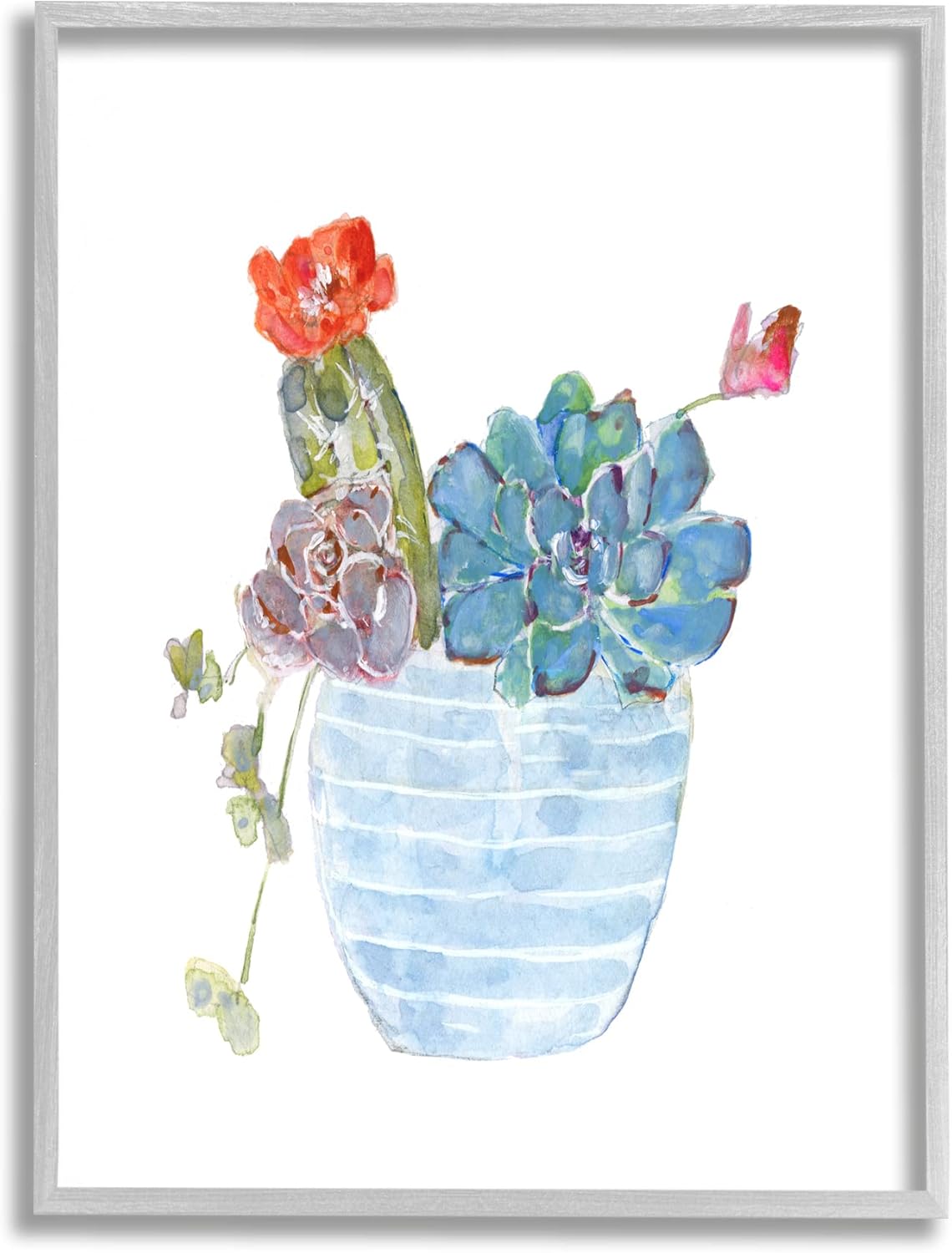Stupell Industries Cactus Succulent Planter Framed Wall Art, Design by Sally Swatland