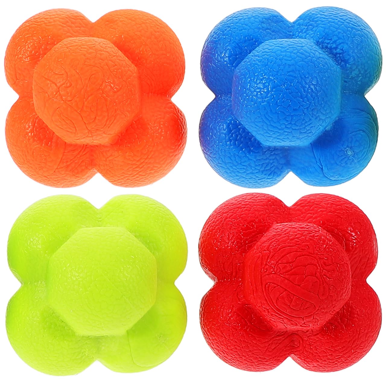 4 Piezas Pelotas De Reacción Hexagonales para Entrenamiento De Coordinación Ojo-Mano Y Agilidad Equipo Portátil