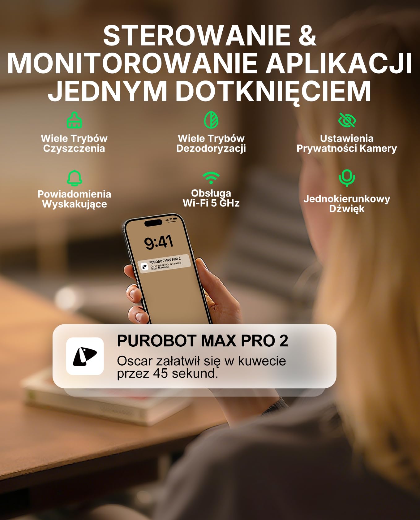 PETKIT PUROBOT MAX PRO 2 Samoczyszcząca Kuweta dla Kota, Większe Wejście, Kamera AI, Automatyczna Kuweta dla Kota, 2.4G i 5G Wifi, Kontrola Aplikacji, Eliminacja Zapachów, 76L, dla Różnych Kotów