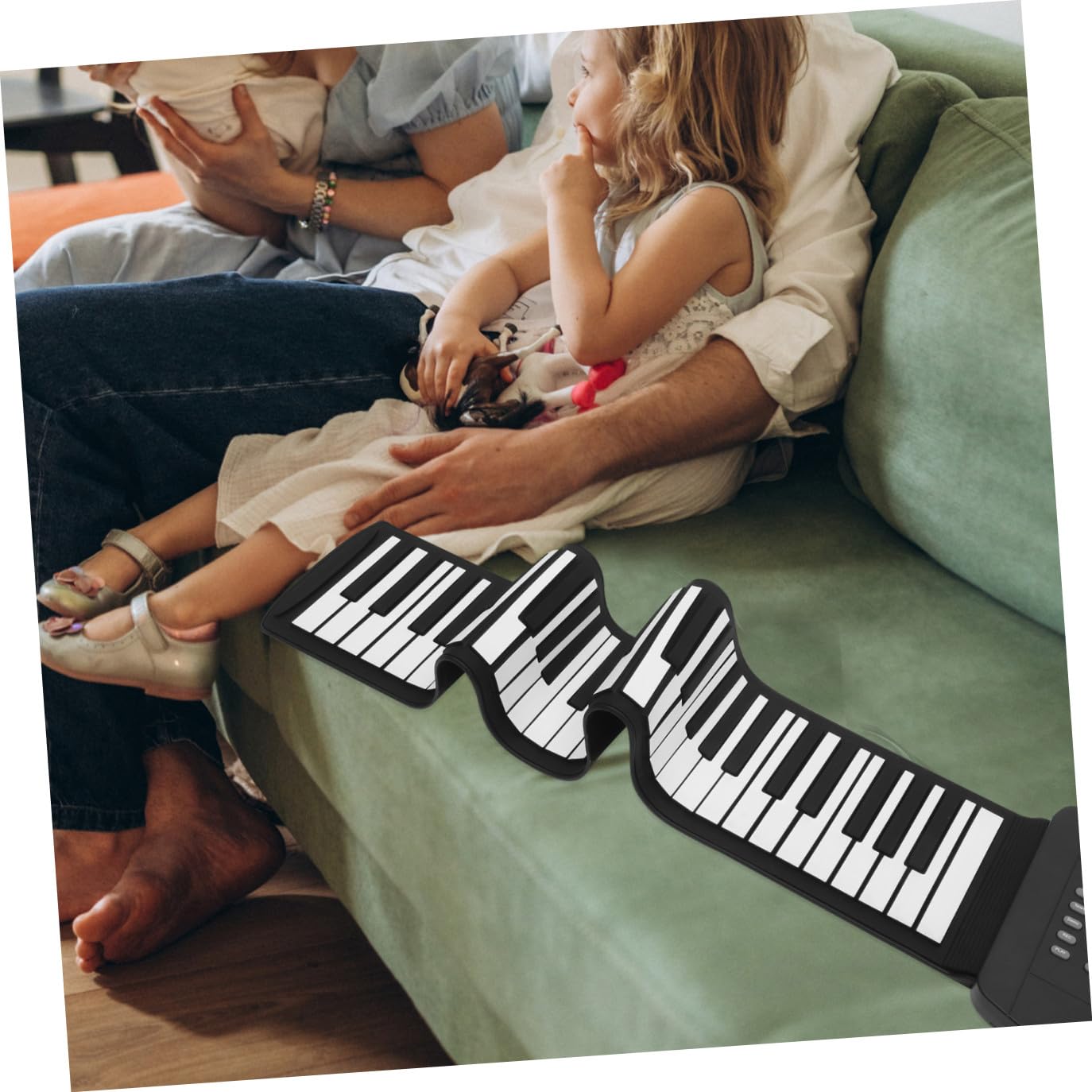 ibasenice Pianoforte Portatile Arrotolabile a 61 Tasti in Silicone Funzione Accordi Multipli e Ricarica 1000mah per Uso Domestico e Performance Professionale