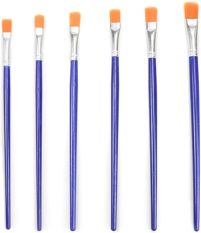 6Pcs Small Paint Brushes for Kids, Art Paint Brushes Set, Nylon Acrylic