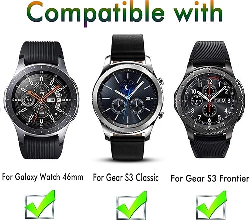 Miniatura 2 de Paquete de 3 protectores de pantalla para Samsung Gear S3 y S3 Frontier, vidrio templado, antiarañazos, sin burbujas