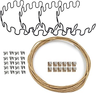 Sofa Couch Spring Repair Kit,28" Length Fix Sofa Support for Sagging Cushions, Includes Springs, Upholstery Spring Clips, Seat Spring Stay Wire