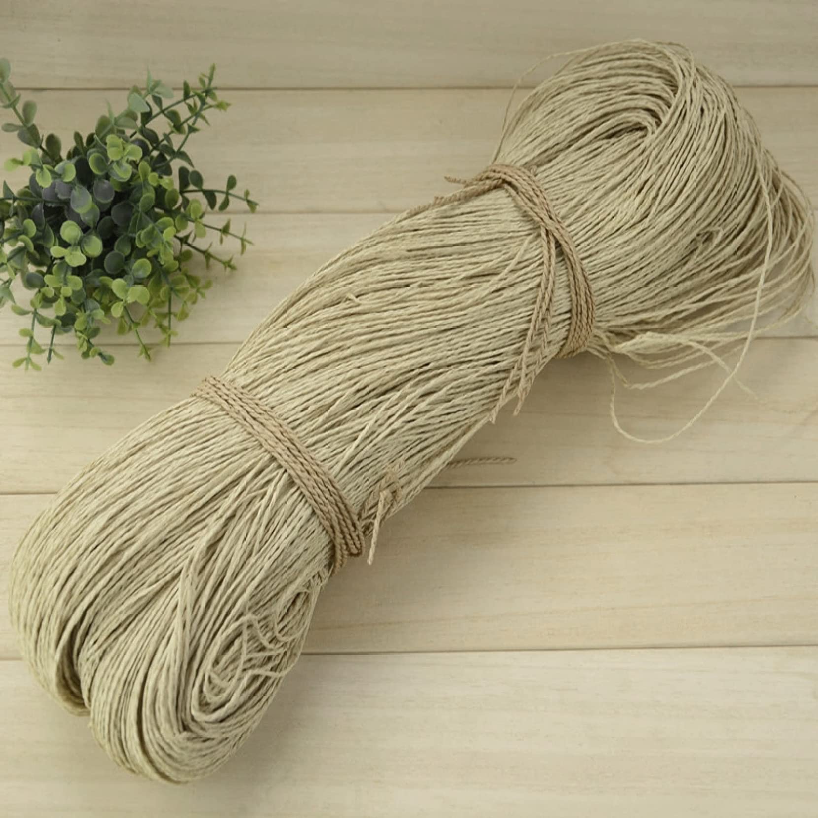 przędza do szydełkowania, 500g 400m 10 kolorów przędza papierowa z rafii naturalny kapelusz DIY torebka torebka kosz rattanowy dziewiarski materiał szydełkowy(7)