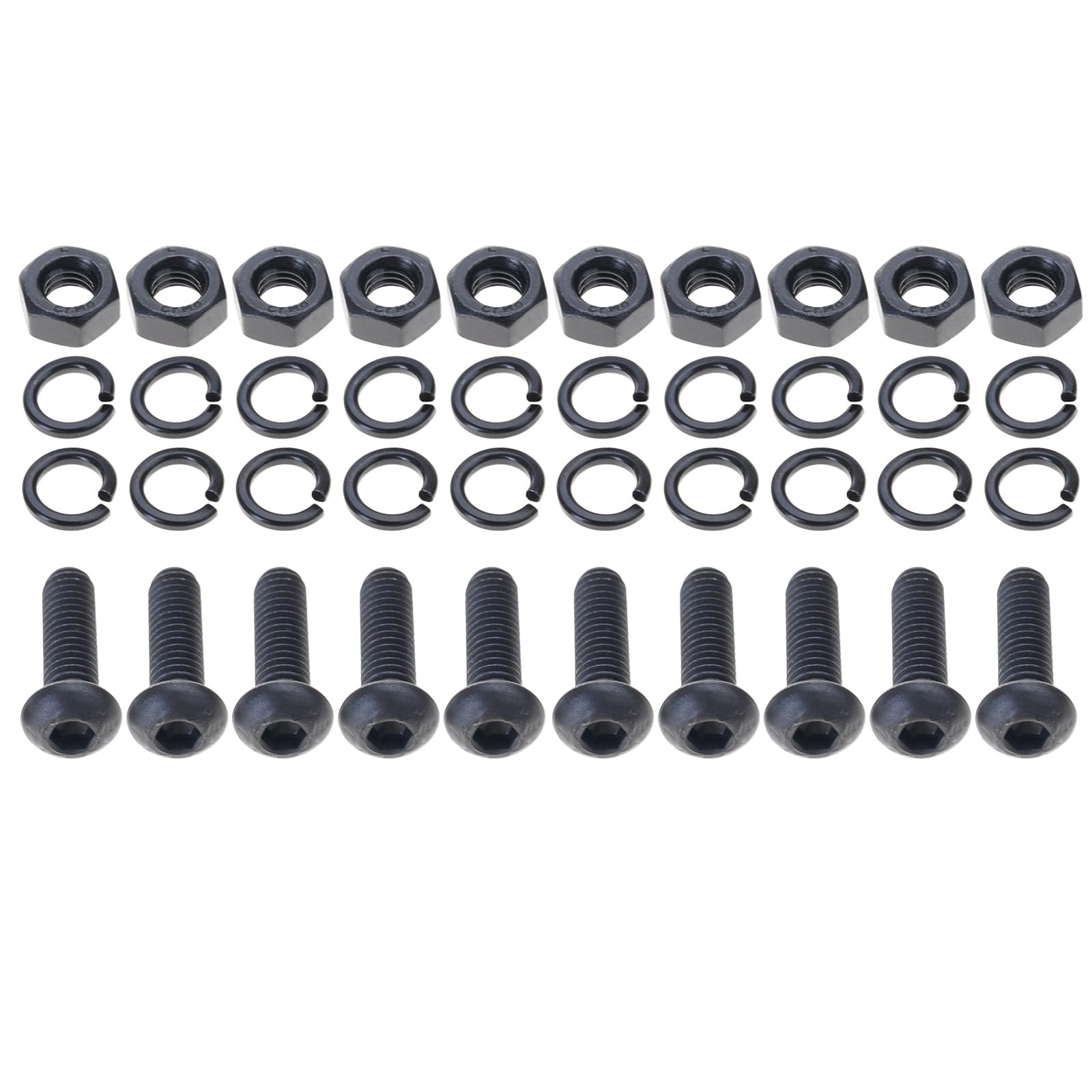 Jazuaiao Multicolor Upgrades Round Head Screws Completes With Hexagonal Nut & Washers Resistant Screws Upgrades For Furniture Assembly Spring Washers And Nut