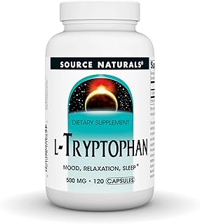 Source Naturals L-Tryptophan, for Mood, Relaxation, and Sleep*, 500mg - 120 Capsules