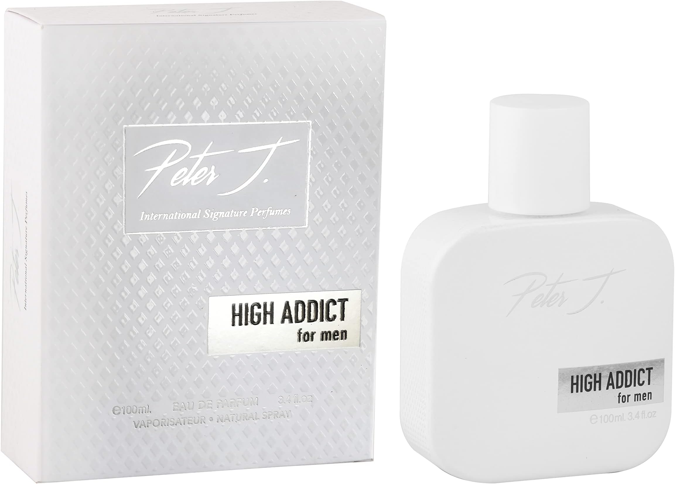 Peter J High Addict Perfumes for Men, 100ml | Luxury Eau De Parfum Premium Long Lasting Fragrance | Gift for Him | Premium Perfume for Men | Suitable for Every Occasion
