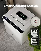 Vista 5 de TIGERKING 3-in-1 Biometric Heavy Duty Safe, Lockable Drawer Gun Safes with Wireless Charging Station, Home Safe Adjustable Lighting with USB &