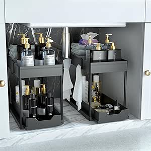 DEKAVA Under Sink Organizer, 2 Pack