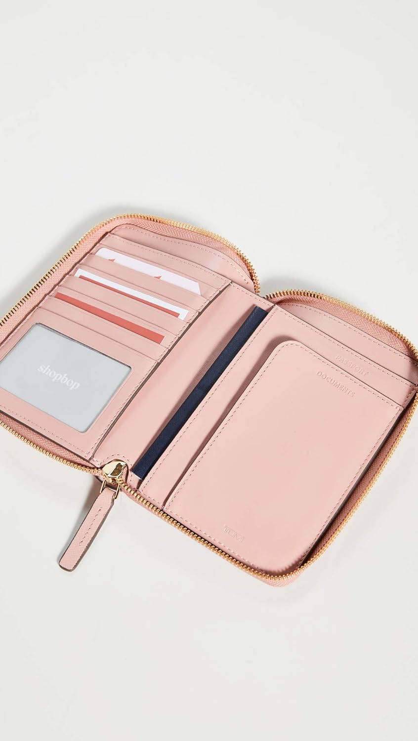  | Tumi Women's Zip Around Passport Case, Blush, Pink, One Size | Passport Covers