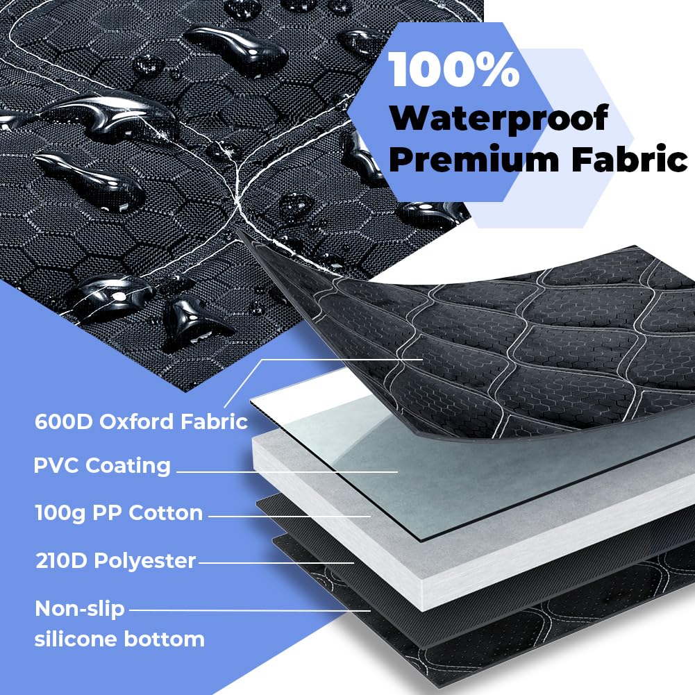 KYG Housse Coffre Voiture Chien Protection Coffre Voiture Chien avec Protection Latérale Imperméable Antidérapant Résistant Housse de Protection Couverture de Coffre 185x105cm