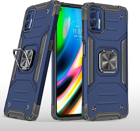YINCANG Capa para Motorola Moto G9 Plus anel suporte de anel de grau  militar sólido armadura
