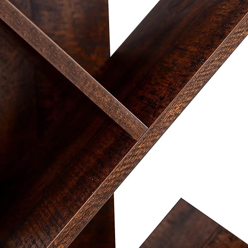 Miniatura 7 de VASAGLE Estantería de árbol, estantería de 9 niveles, estantería grande, estante esquinero que ahorra espacio, árbol para libros, sostiene libros,