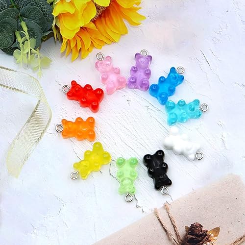 Miniatura 5 de ZOCONE Dije de caramelo colorido, bonitos dijes de resina para hacer joyas, llaveros, collares, pulseras, aretes, suministros de resina para