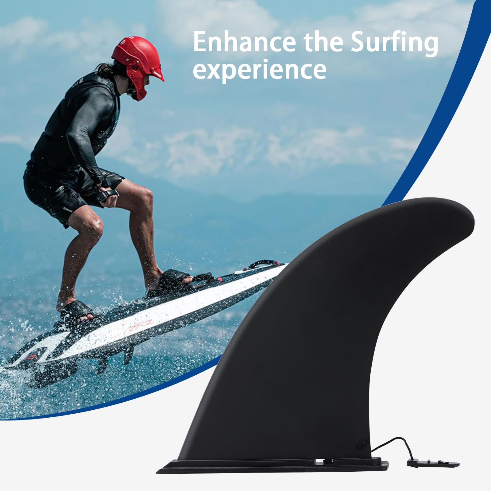 Aleta Padel Surf Desmontable para Tablas de Surf, Sup, Longboard, Kayak, Hinchables