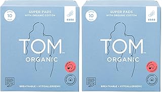TOM Organic Super Ultra Thin Pads, 10 count (Pack of 2)