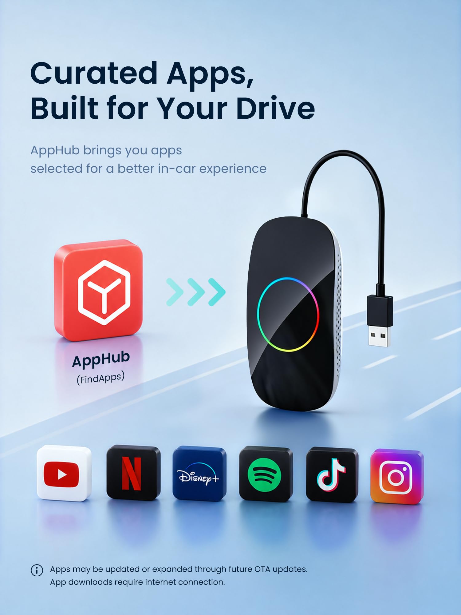 ATOTOOUT Magic Box - AI Box CarPlay & Android Auto Wireless, 4GB+