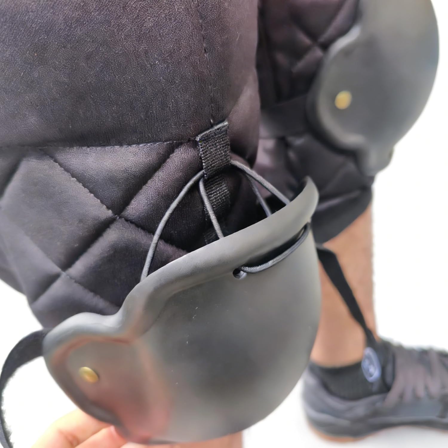 LEONARK Hema Knee and Elbow Pads Set, Full Protection with Metal Rivets, Double Wings, Adjustable Velcro Straps, Universal Size for Adults