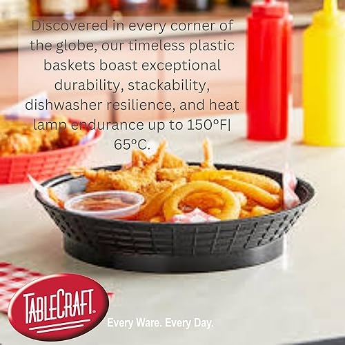 Miniatura 7 de TableCraft Products 15759BK - Plato de comedor redondo de 9 pulgadas con base, propileno, negro, mediano (paquete de 12)