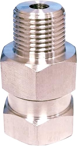 Miniatura 4 de Ultimate Washer Manguera de acero inoxidable, 3/8 pulgadas, roscada, manguera giratoria para lavadora a presión, sin torceduras, antitorsión, 4500