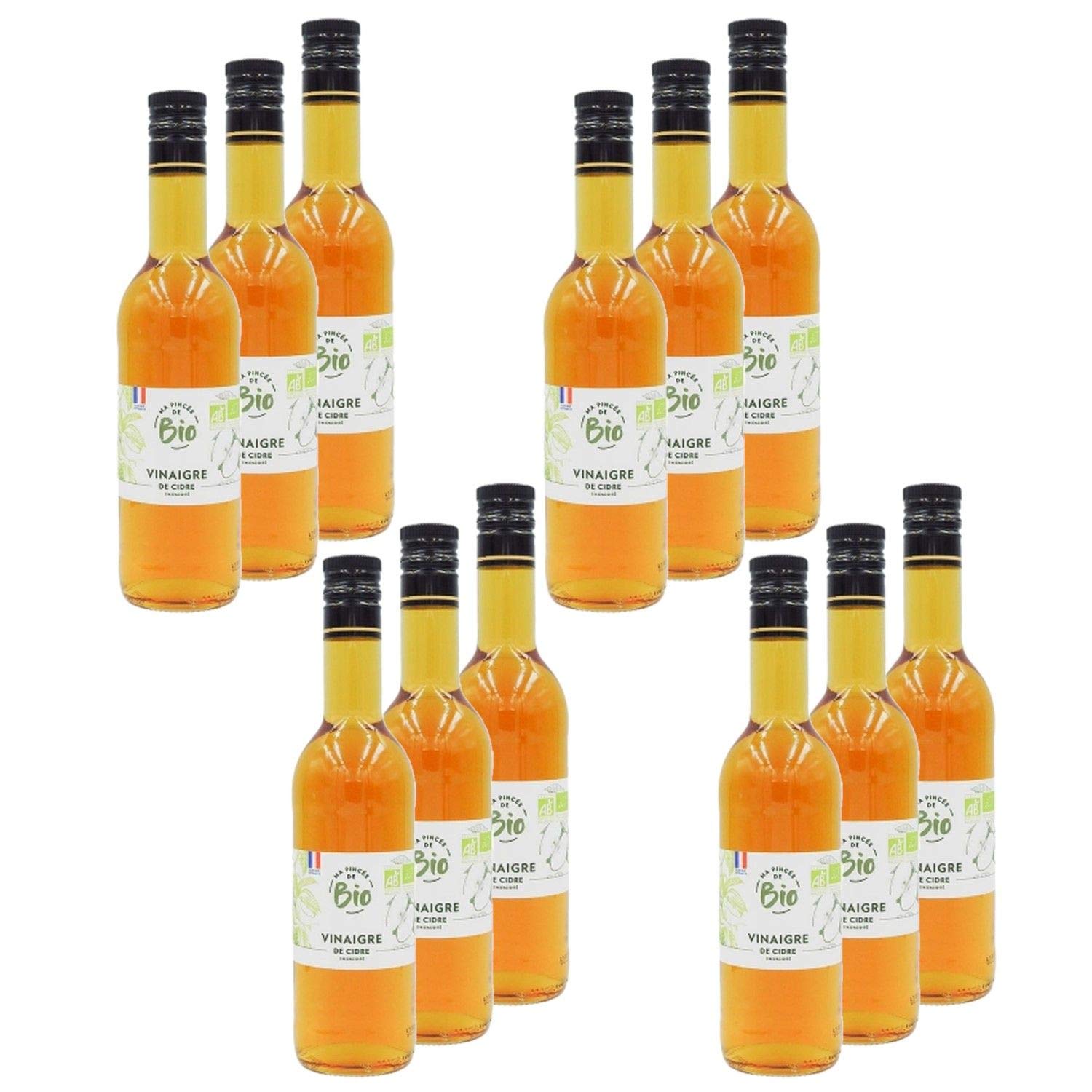 Apfelessig Bio – Frankreich – Ma Pincée Bio – Flasche 500 ml, 12 Stück