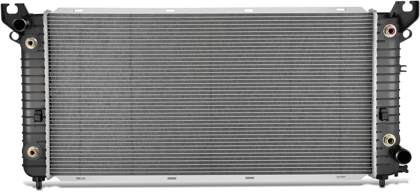 DNA MOTORING OE Style 1-Row Aluminum Cooling Radiator Compatible With Chevy Silverado 1500 2016-2018 / Sierra 1500 2016-2018, 5.3L, OEM-RA-13721