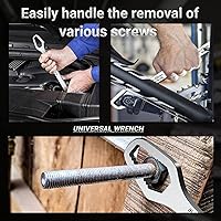 Vista 3 de MOTEERLLU Juego de llaves Torx universales de 0.315-0.866 in, herramientas de llave ajustable autoapretables de doble extremo (2 piezas)