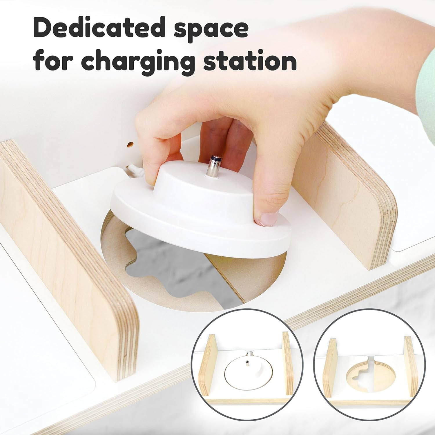 stadtecken Wooden Shelf for Music Box I Suitable for The Toniebox and ca. 50 Tonies I Perfect Storage in The Children's Room I for Setting up or Hanging (Large, Up)