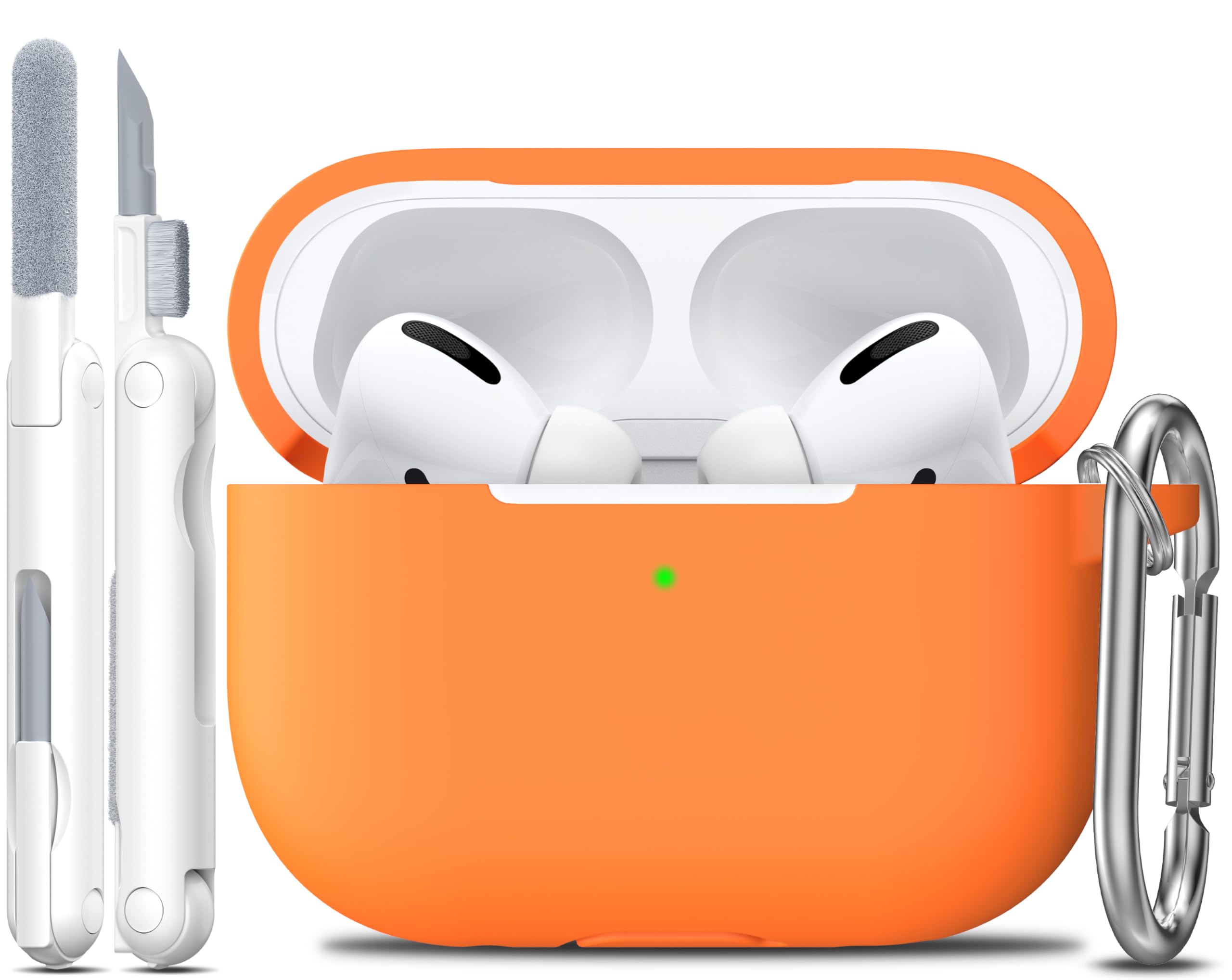 R-fun Funda para AirPods 4 con Kit de Limpieza, Case de Silicona Suave con Llavero, Funda Protectora Completa para Hombres y Mujeres, Compatible con Apple Latest Airpods 4th, Rojo — view 59