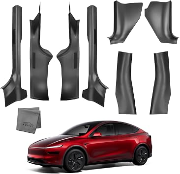 8PCS Door Sill Protector for Tesla Model Y Juniper Door Sill Guards Anti-Kick Full Protect Door Entry Cover for 2025-2026 New Model Y AccessoriesNon-Destructive Installation