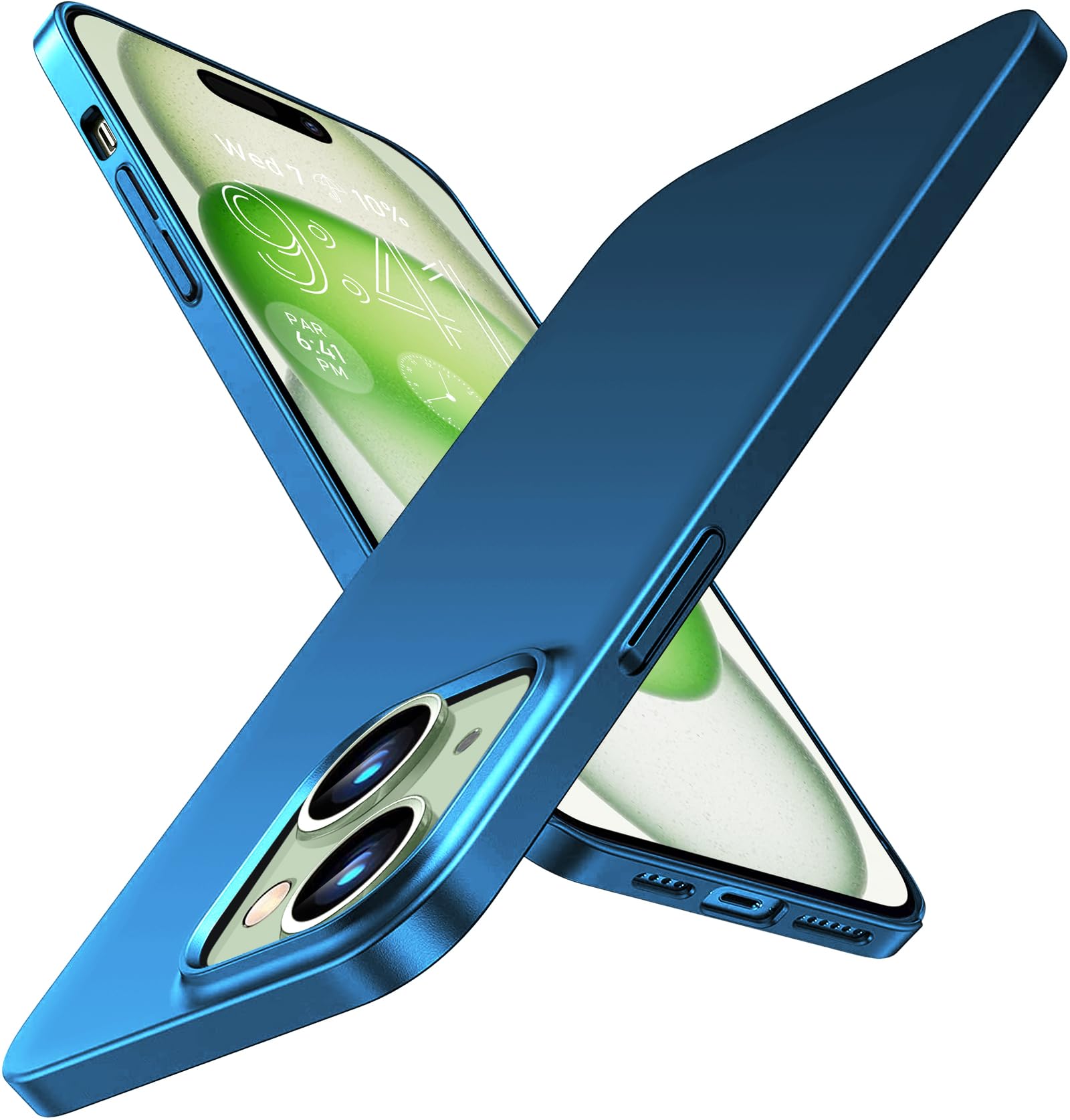 Gxmeuie for iPhone 15 Plus 5G Ultra Thin Case, Slim Hard PC Matte Back Cover, Anti-Scratch Shockproof Protective Cases for iPhone 15 Plus 5G 6.7-inch