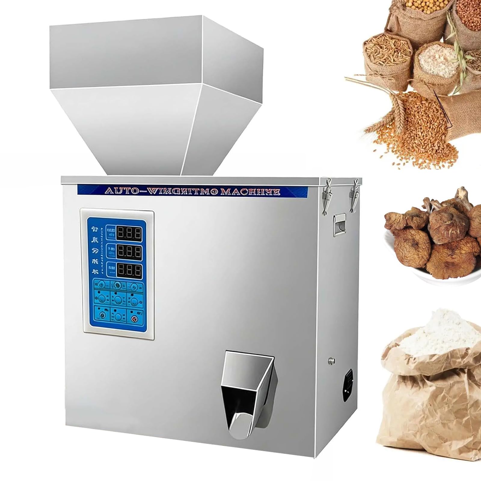 QYLTTDM Automatic Powder Filling Machine, 300w Automatic Particle Weigher With Three Speed Sett-ings, ±0.2g Accuracy, Digital Touchscreen, For Cafes, Retail Stores, And Home-based 0-200g
