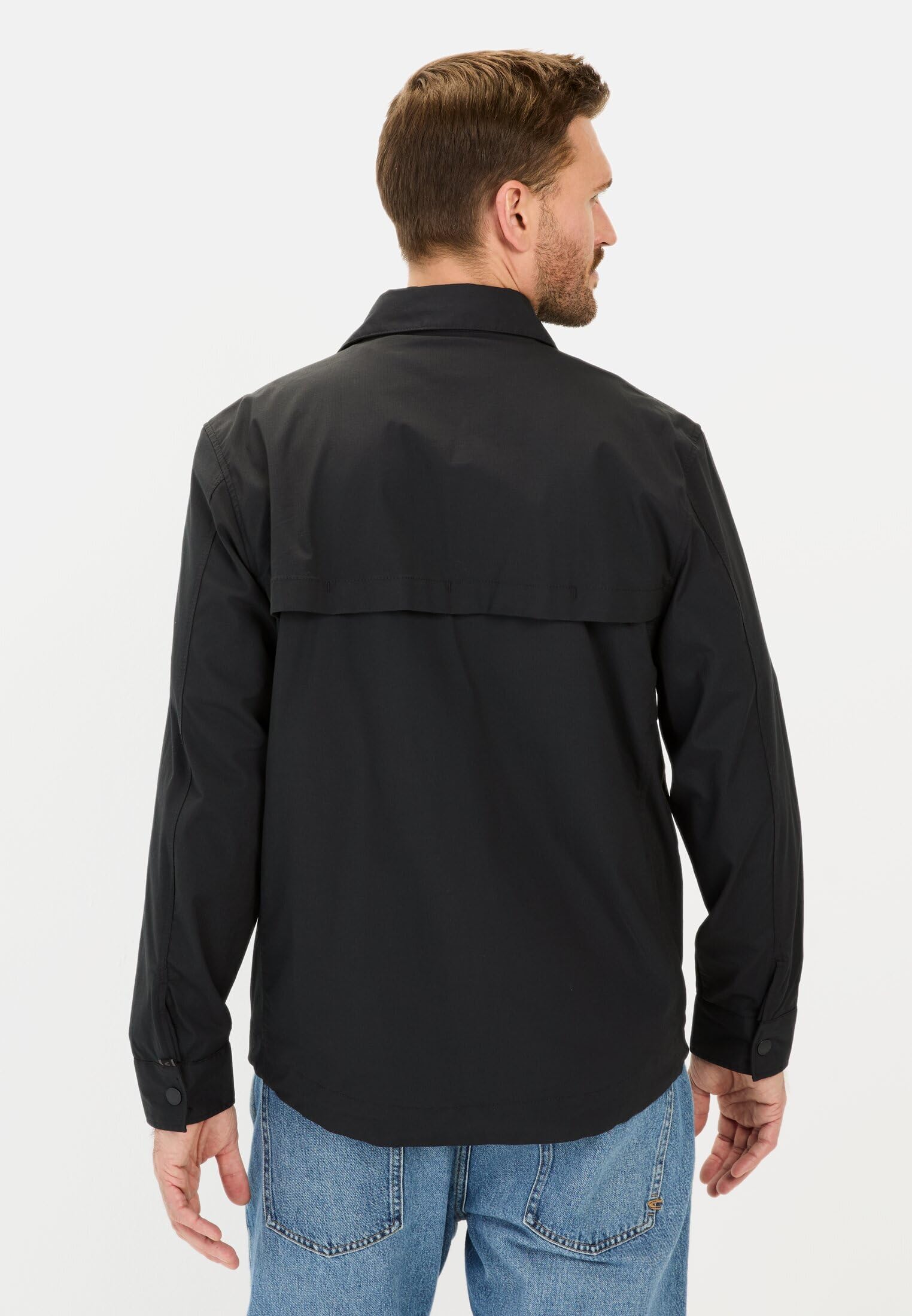 camel active Herren Funktionales Overshirt aus einem Baumwollmix