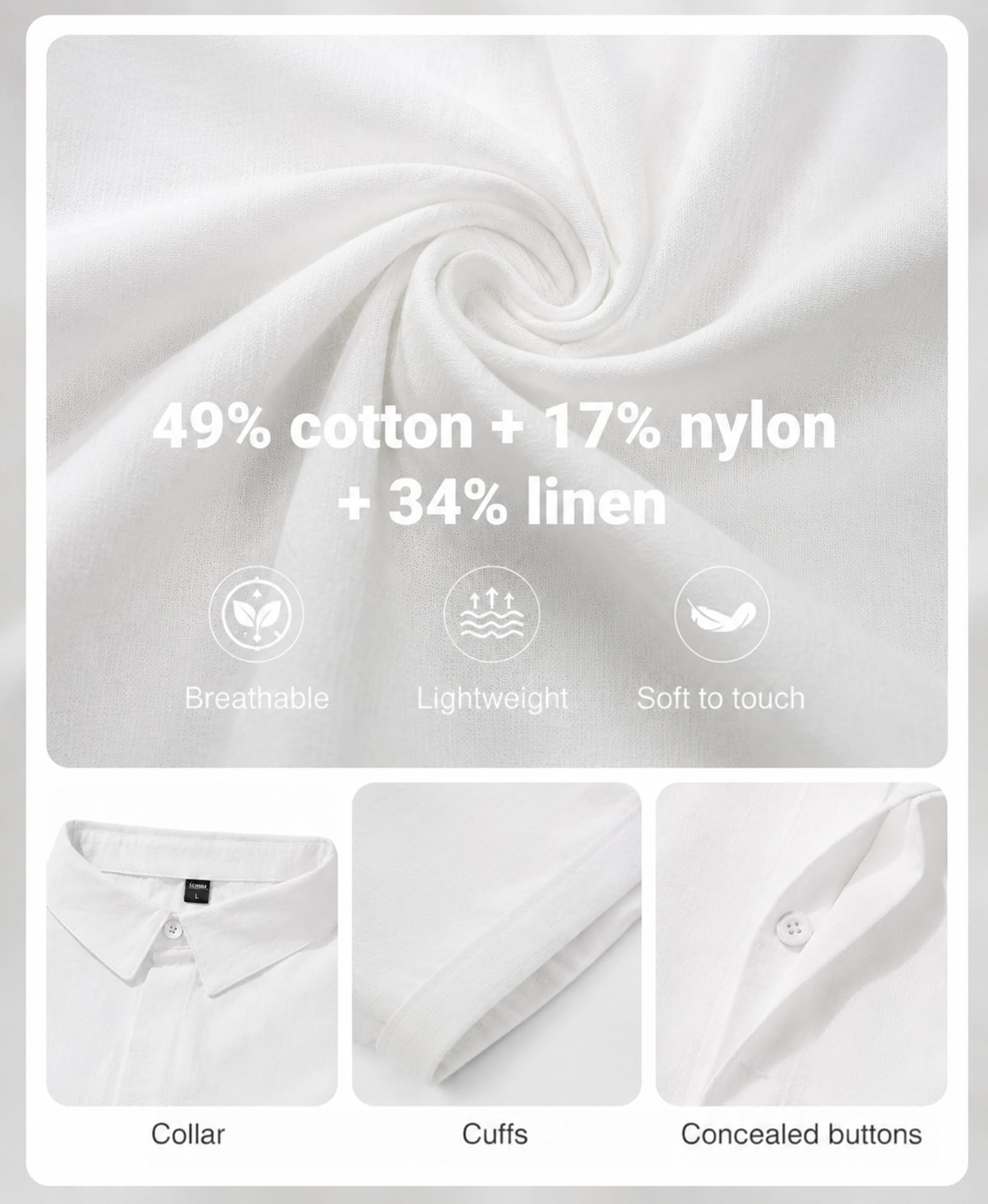 Husmeu Chemise Homme Manches Courtes Chemise Boutonnée Homme Décontracté pour L'été Taille Normale