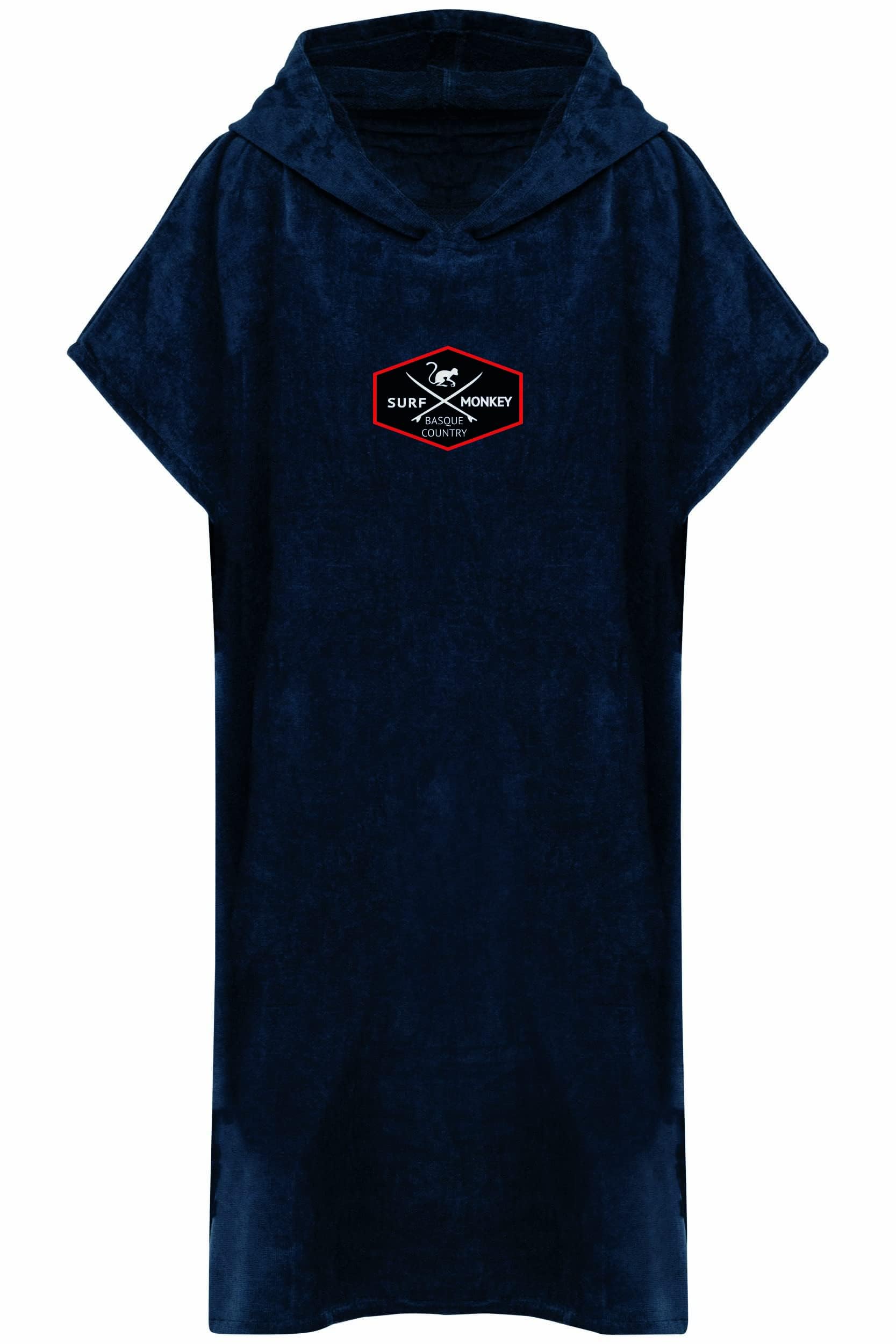 Poncho Asciugamano Da Surf ZINGTTO - Extra Large Con Cappuccio E Tasca, Microfibra Assorbente, Per Uomo E Donna, 85x105cm, Nero/Acqua